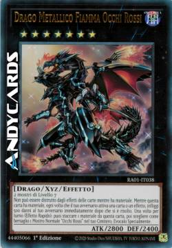 DRAGO METALLICO FIAMMA OCCHI ROSSI