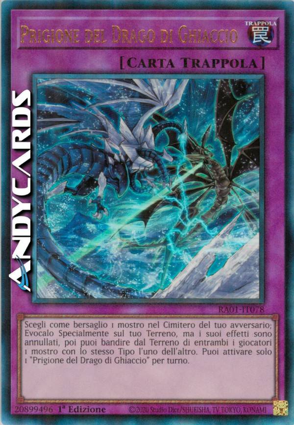 TCGplayer 25th Quarter Century Prison Du Dragon De Glace (Quarter Century Secret Rare TCGplayer Quarter Century