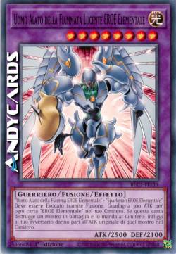 UOMO ALATO DELLA FIAMMATA LUCENTE EROE ELEMENTALE