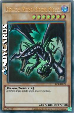 DRAGO NERO OCCHI ROSSI