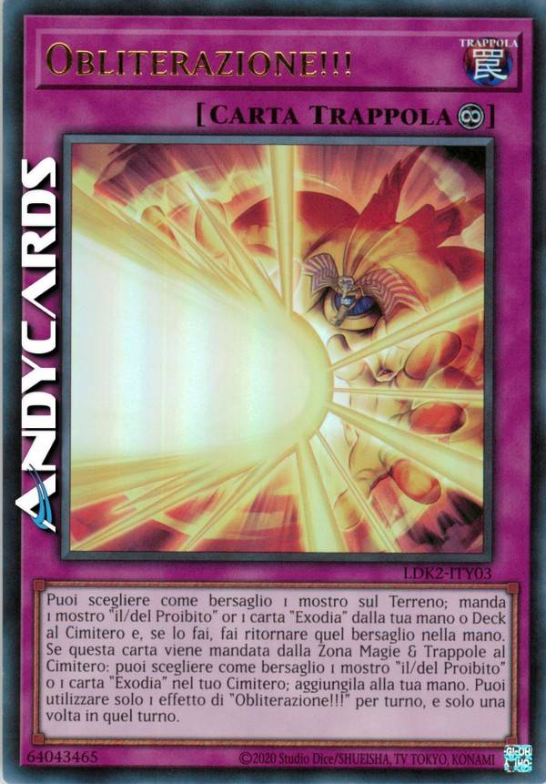 obliterate yugioh card price Yu-Gi-Oh! - Obliterate!!! - LDK2-ENY03 - Ultra Rare - Unlimited Edition effect per turn Yugioh Obliterate!!! LDK2-ENY03 Ultra rare