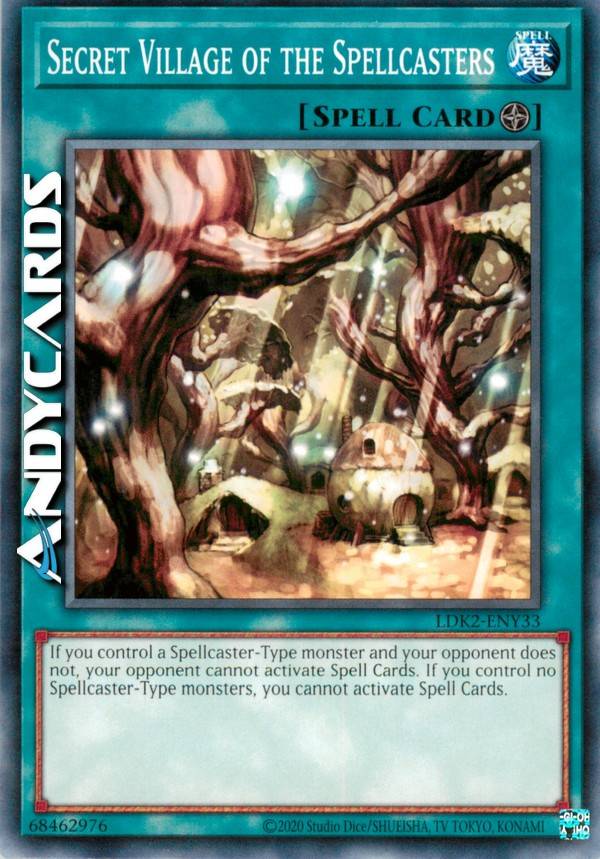 yugioh secret village of the spellcasters deck YU-GI-OH! - (LDK2-ENY33) - Legendary Decks II - 1st Edition Mint / near mint condition trading card SECRET VILLAGE OF THE SPELLCASTERS