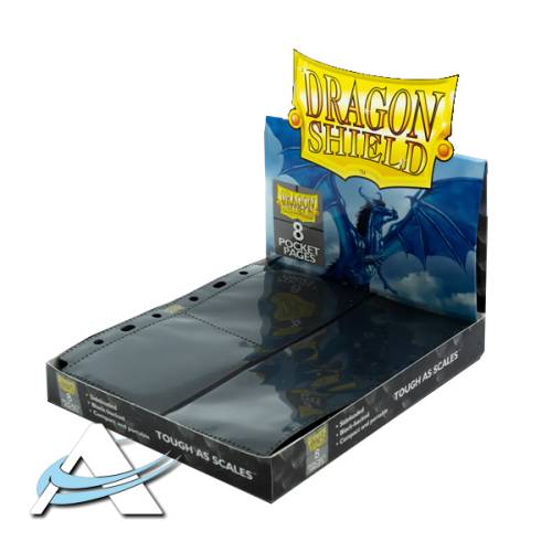 Dragon Shield - Pagine per Raccoglitore - 8 Tasche - Nero