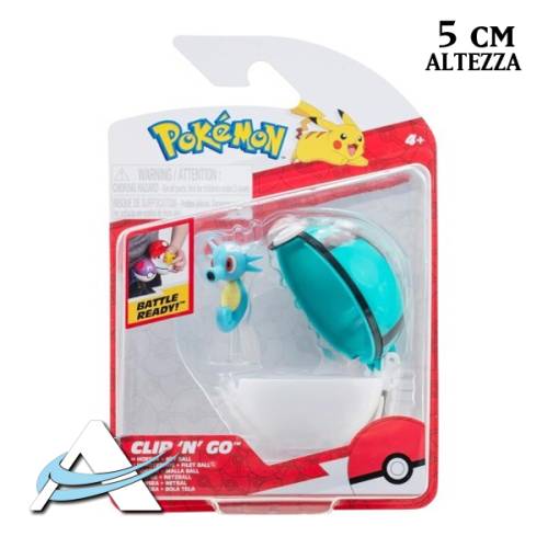Mini Figure JAZWARES - Clip 'N' Go - Net Ball, Horsea (5 cm)