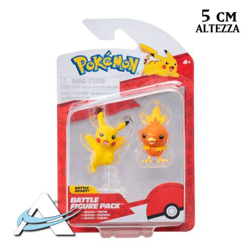 Mini Figure JAZWARES - Battle Figure Pack, Pikachu & Torchic (5 cm)