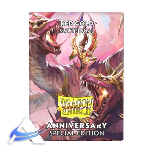 Dragon Shield Standard Sleeves - DUAL MATTE Red Gold 25th Anniversary