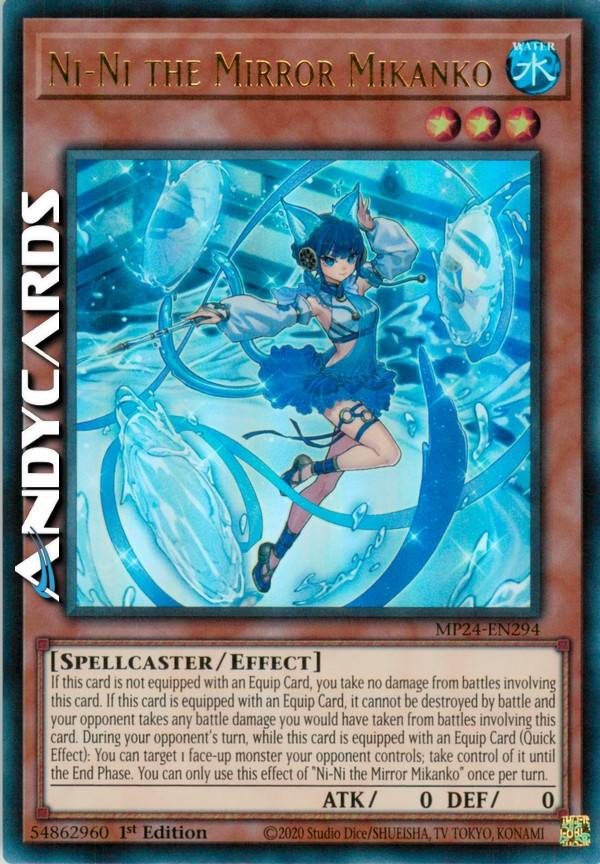 yugioh mikanko cards Ni-Ni the Mirror while this card is equipped with an Equip Card (Quick Effect) Sanaki the Mikanko Devotee -