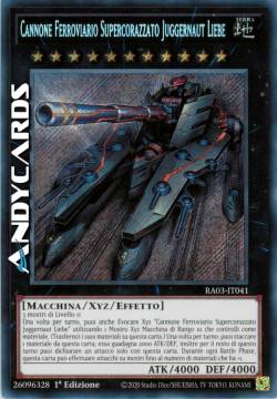 CANNONE FERROVIARIO SUPERCORAZZATO JUGGERNAUT LIEBE