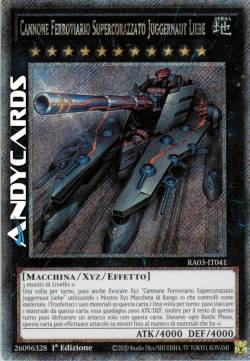 CANNONE FERROVIARIO SUPERCORAZZATO JUGGERNAUT LIEBE