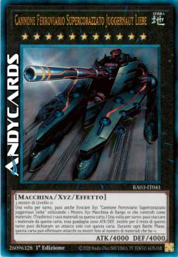 CANNONE FERROVIARIO SUPERCORAZZATO JUGGERNAUT LIEBE