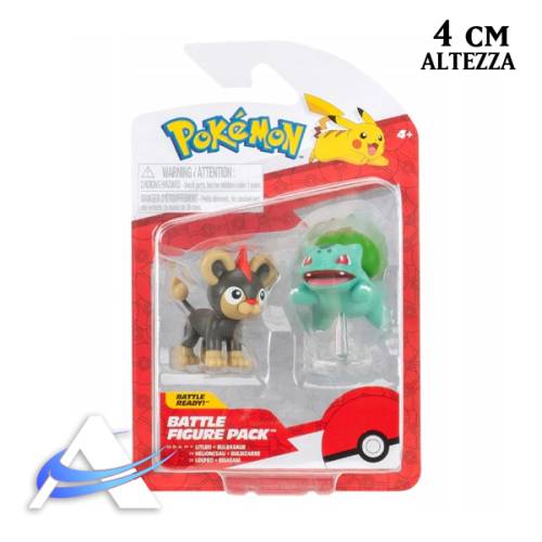 Mini Figure JAZWARES - Battle Figure Pack, Litleo & Bulbasaur (4 cm)
