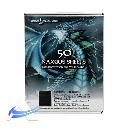 God Player 50 Pagine per Raccoglitore - Naxgos, il Dio della Protezione - 18 Tasche - Nero