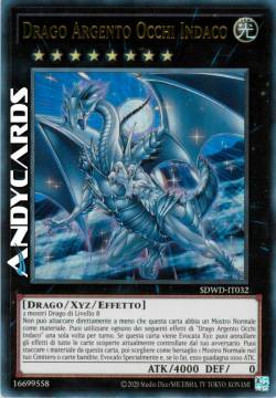 Drago Argento Occhi Indaco