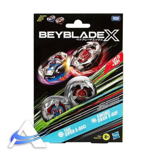 Beyblade X - Double Pack - Tail Viper 5-80O + Sword Dran 3-60GF