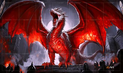 Tappetino Andy Art - Leynthul il Drago Distortore delle dimensioni