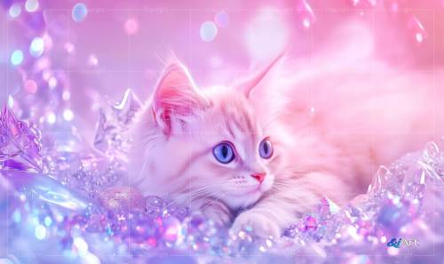 Playmat Andy Art -Pinky Kitty the jewel cat