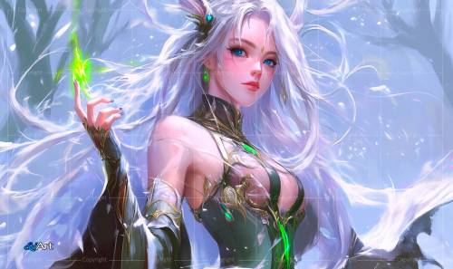 Playmat Andy Art - Amachiu Fufuke the Lady Mage