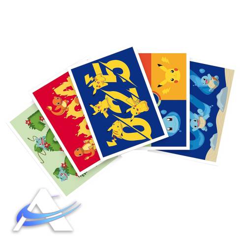 POKEMON - Postcards - Gen 1 starters x5 (14,8x10,5)