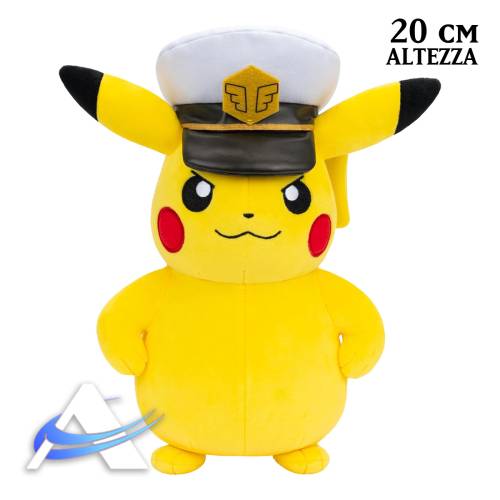 Peluche Pokémon JAZWARES - Captain Pikachu (20Cm)