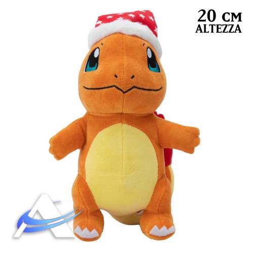 Peluche Pokémon JAZWARES - Charmander Con Cappello Natalizio (20 cm)