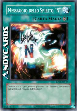 MESSAGGIO DELLO SPIRITO "N"