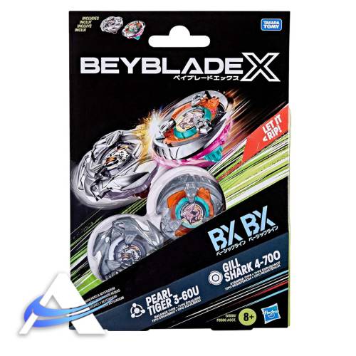 Beyblade X - Double Pack - Pearl Tiger 3-60U + Gill Shark 4-70O