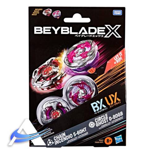 Beyblade X - Double Pack - Chain Incendio 5-60HT + Circle Ghost 0-80GB