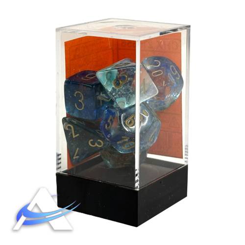 Chessex Dice - 7 Dice Set - Oceanic, gold