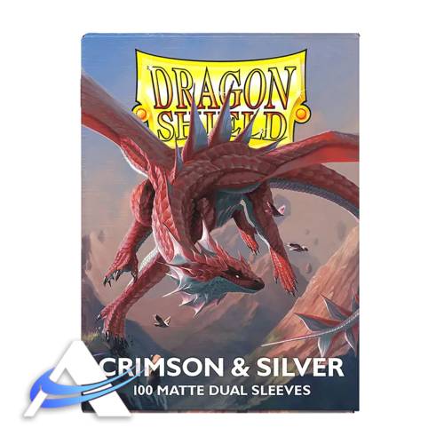 Bustine Protettive Standard Dragon Shield - DUAL MATTE Crimson & Silver