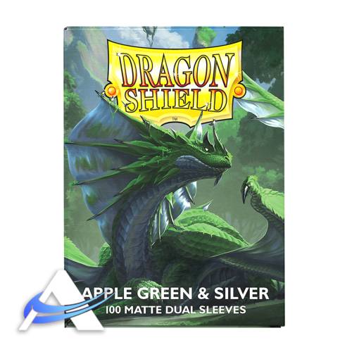 Bustine Protettive Standard Dragon Shield - DUAL MATTE Apple Green & Silver