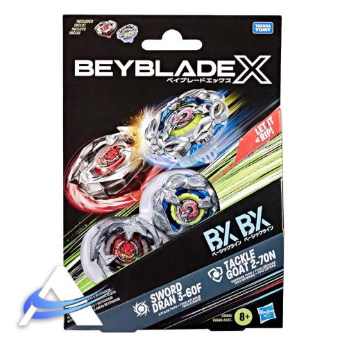 Beyblade X - Double Pack - Sword Dran 3-60F + Tackle Goat 2-70N