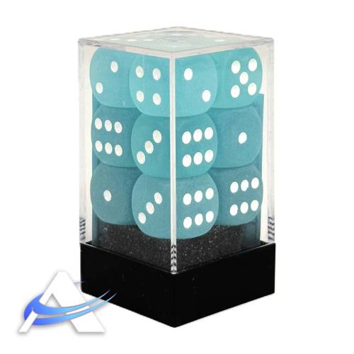 Chessex Dice - 12 Dice Set - Teal, White