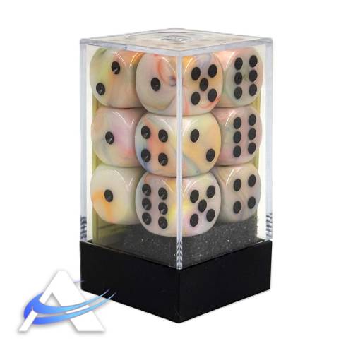 Chessex Dice - 12 Dice Set - Circus, Black