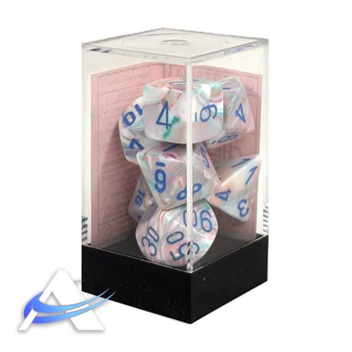 Chessex Dice - 7 Dice Set - Pop Art, Blue