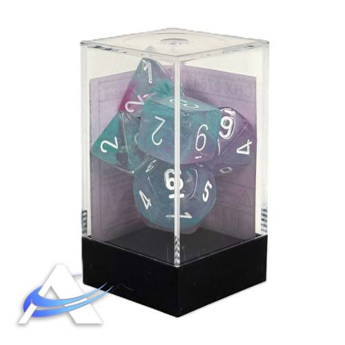 Chessex Dice - 7 Dice Set - Wisteria, White